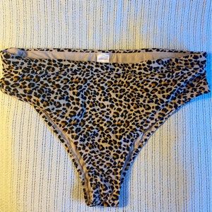 Cheetah Print High-waisted Bikini Bottom